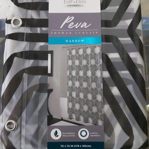 ECO FRIENDLY PEVA SHOWER CURTAIN BATH & BLISS